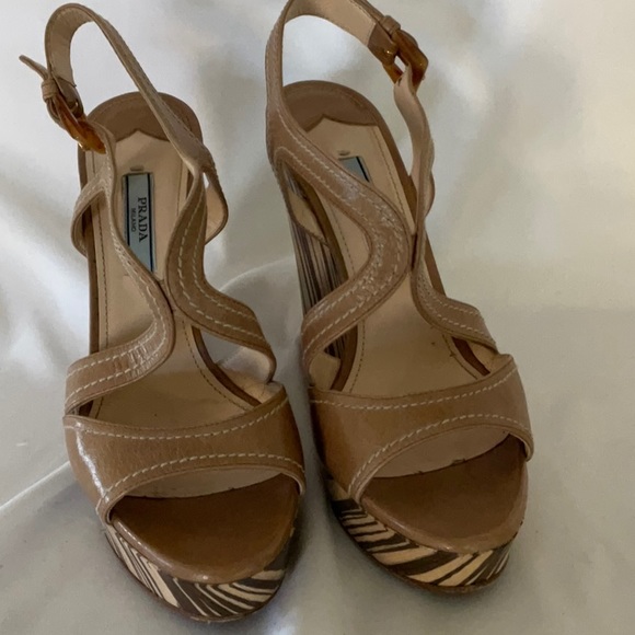 Prada Platform Sandals 37.5 - Picture 1 of 7